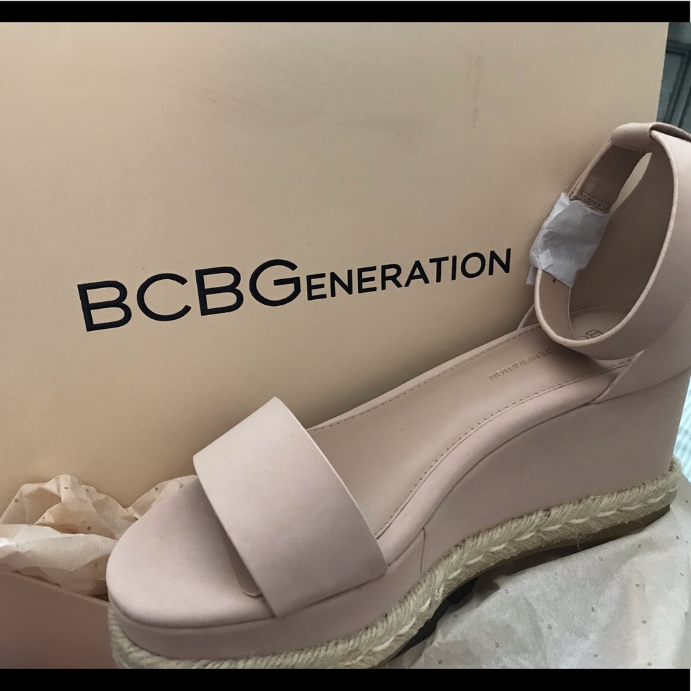 LAST PAIR! BCBGenation Espadrille Heels in Beige